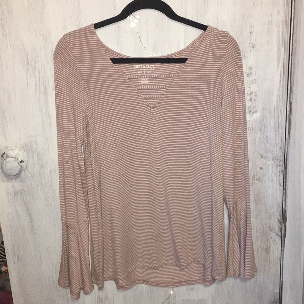 Pink striped blouse!